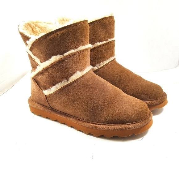 Bearpaw women's boots wool lining  camel color Size: 9 - Picture 1 of 7